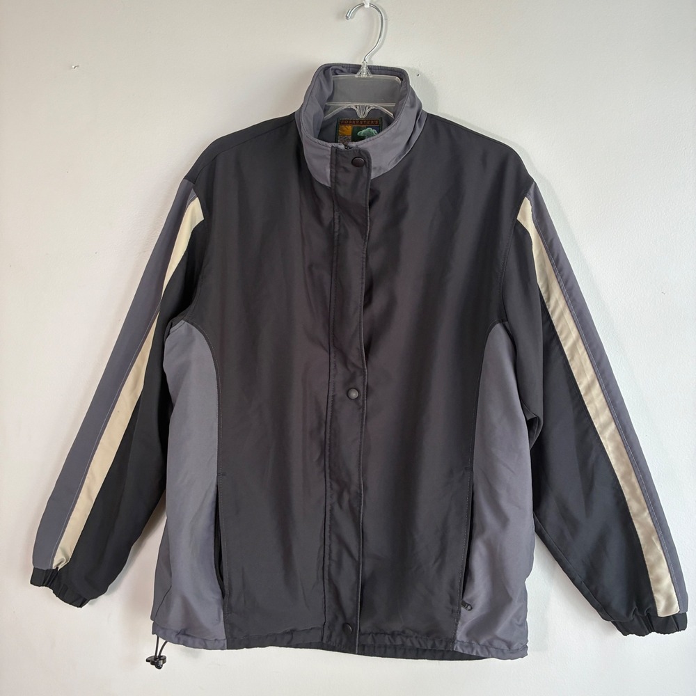 Vtg Forrester's Gore-Tex Jacket Mens M Gray Black Colorblock Full Zip USA Oregon